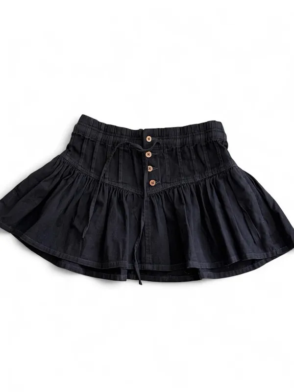 Free People Black Mini Skirt - Image 3