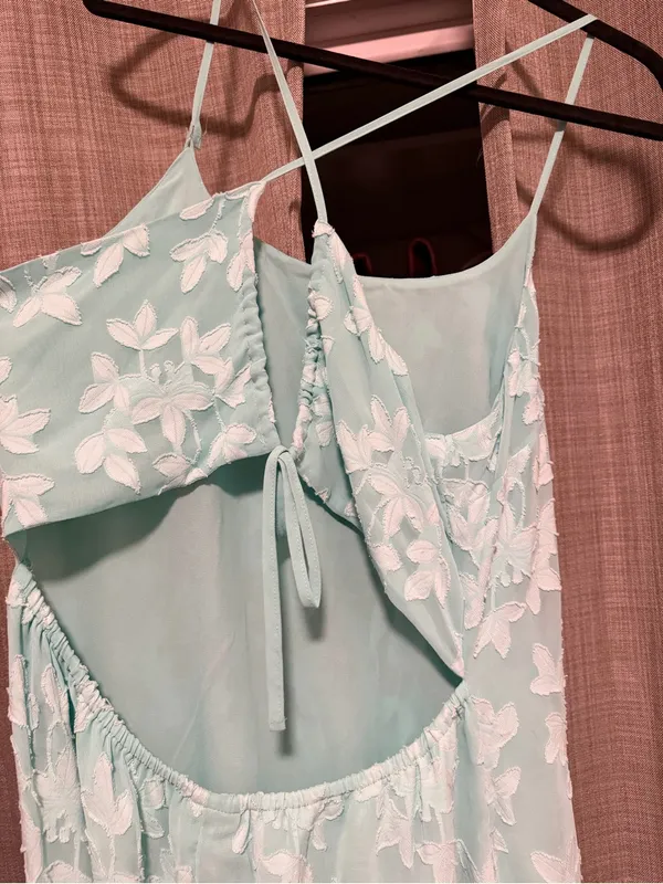 a new day Mint Green Floral Lace Maxi Dress- damaged - Image 2