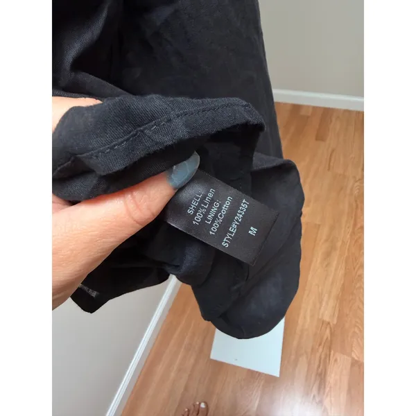 NEW Tuckernuck Pomander Place Black Ares Mini Puff Sleeve Dress Size Medium - Image 8