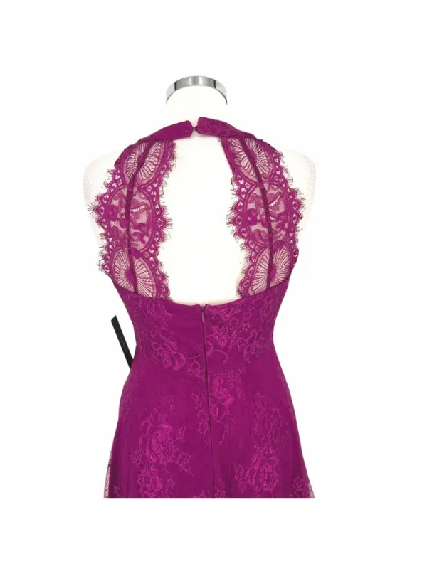 Lulus Hometown Girl Magenta Lace Skater Dress Sleeveless Mini Size Medium NWT - Image 6