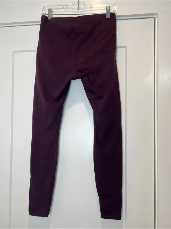Pact High-Waist Leggings in Deep Plum size medium. - Image 4