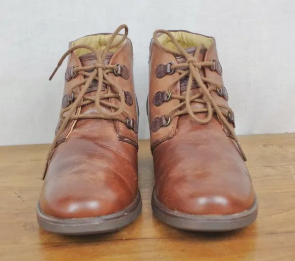Bussola Ladies' Brown Leather Sirkka Ankle Boots Size 38 - Image 10