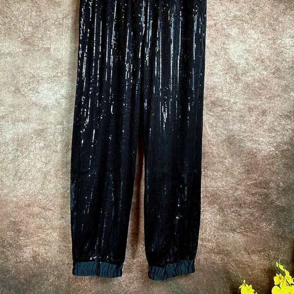 Shavonne Dorsey Sequin Jogger Black M - Image 4