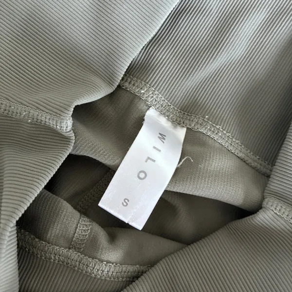 Wilo‎ Ribbed High Waisted Leggings Sage Green Womens Size S Activewear Tights - Image 2
