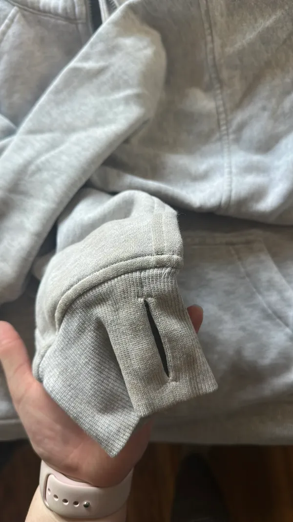 Scuba Oversized Half-Zip Hoodie Heather Core Ultra Grey - Image 6