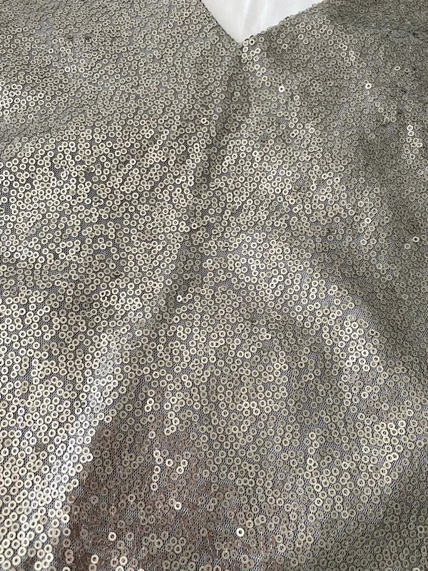 Silver Metallic Sequin Tank Top - Image 4