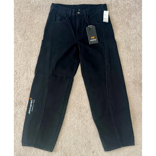 Levi's x McLaren Speed Baggy Jeans Black Formula 1 Racing Womens Sz 29 - Image 2