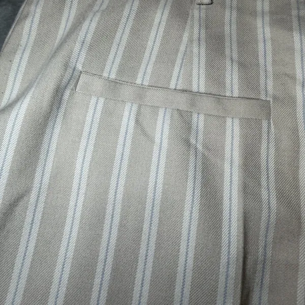 New 7 For All Mankind Womens Size 6 Beige Striped Wide Leg Trouser Pants Work - Image 15