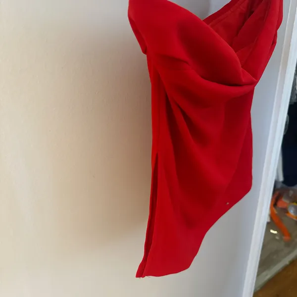 Red Strapless Top - Image 2