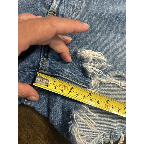 Levi's 501 Women Shorts Sz 28 Blue Denim Original Fit High Rise Cutoff Jean w28 - Image 4
