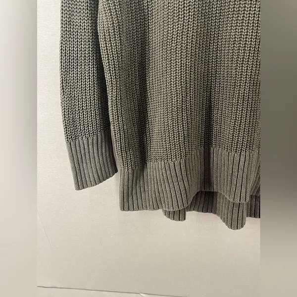 Aerie cable knit tunic sweater gray size small - Image 4