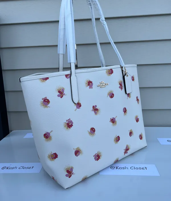 Coach City Tote With Pop Floral Print - Image 5