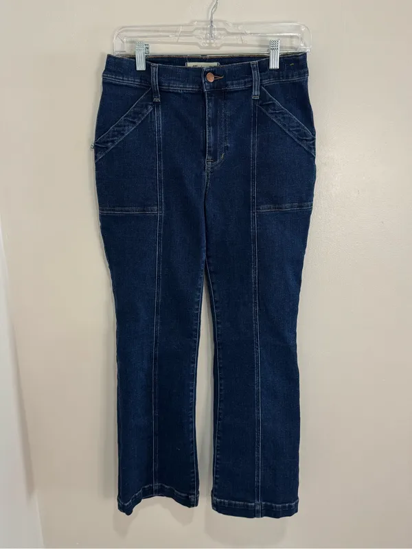 Madewell Mid-Rise Kick Out Jeans Dark Wash Size 29 - Image 2