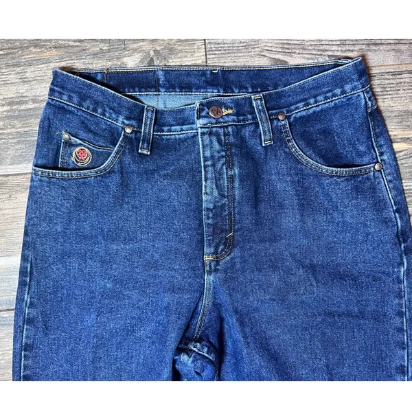 Wrangler 20X Straight Leg Blue Jeans‎ Western Denim Size 14 31x33 Mom Riding VTG - Image 3