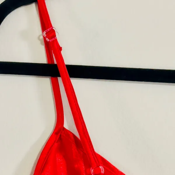 Vintage 90’s Red Slip Chemise Slip Nightgown Large Valentines Day Sexy Siren - Image 5