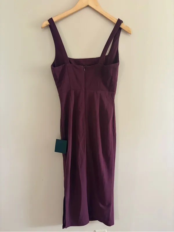 Lulus Vibrant Allure Plum Square Neck Sleeveless Bodycon Midi Dress Size XS Sexy - Image 5