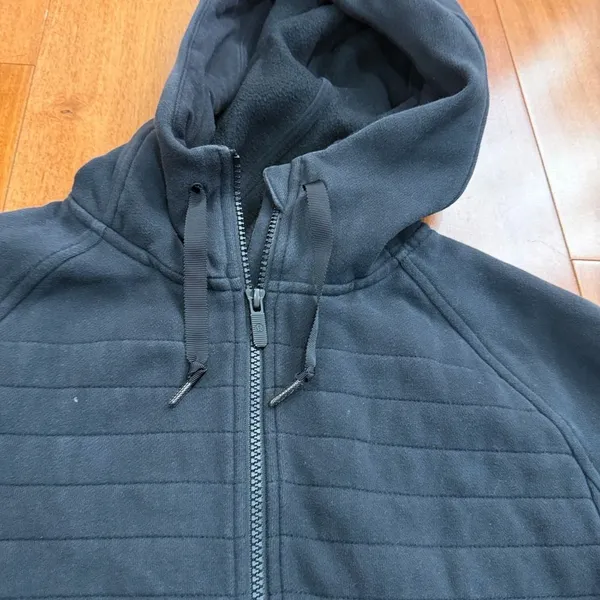 lululemon Fleece Be True Moto‎ Full Zip Heavyweight Cotton Fleece Hooded size 10 - Image 5
