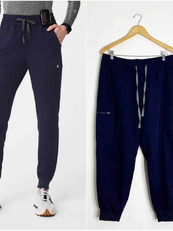 FIGS Uman Jogger Scrub Pants Women’s XL Petite Navy Technical Collection - Image 2