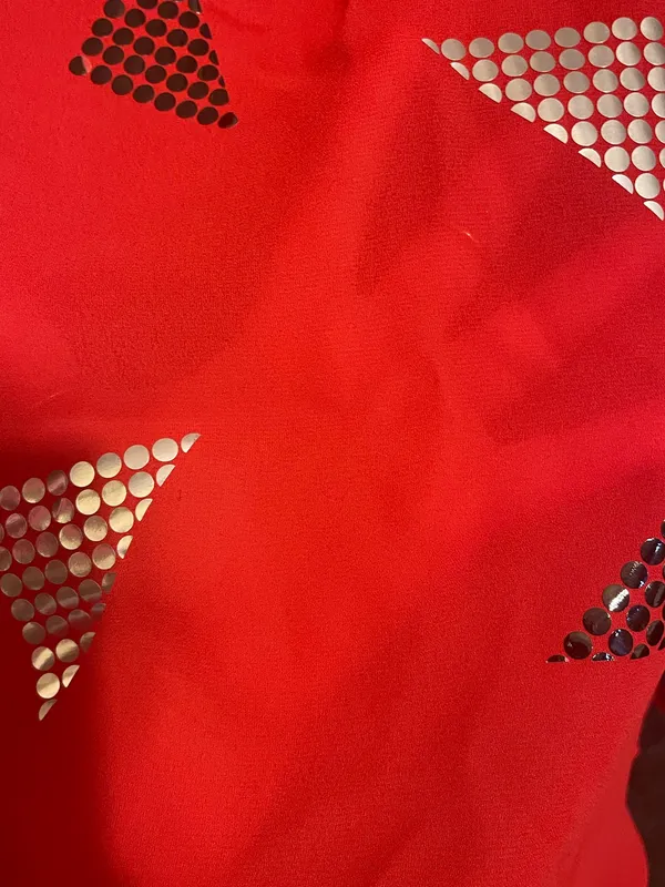 Vintage Jon Woods Shirt New York Red Black Lace 70's Sheer Womens Top Classic - Image 7