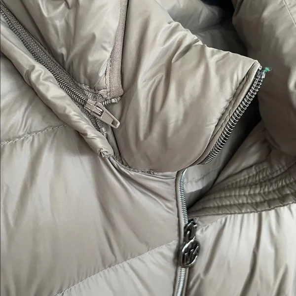 Michael Kors Packable Down Fill Taupe Brown‎ Tan Long Jacket Coat XL - Image 4