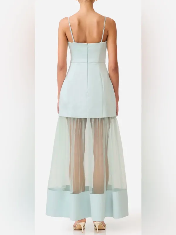 NEW ELLIATT Marcella Strapless Sea Green Gown Sz XS - Image 2