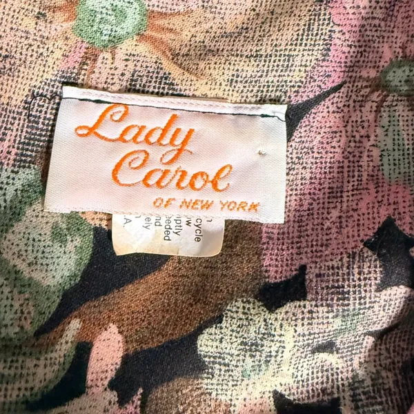 Vintage 80s Lady Carol Tropical Floral 2 Piece Skirt Set USA Size 10 small retro - Image 9
