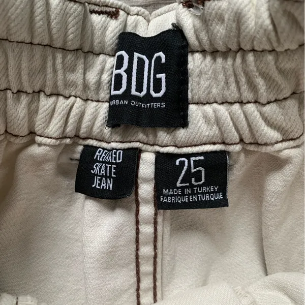 Urban Outfitters BDG Beige Relaxed Skate Jeans 25 - Image 4