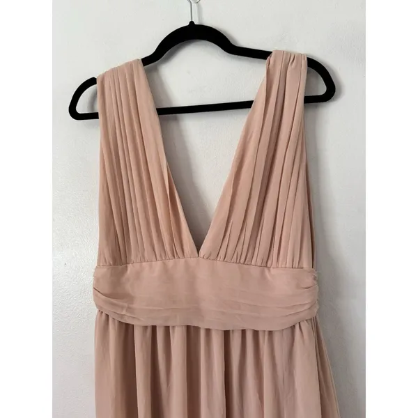 Lulus Heavenly Hues Blush Maxi Dress Size Medium - Image 6