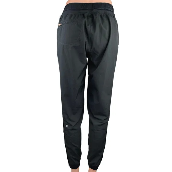 Lululemon Black Drawstring Mid Rise Workout Athletic Jogger Sweatpants Size S - Image 3