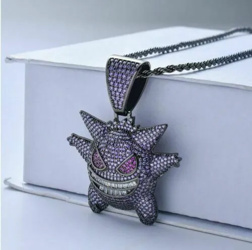 Pokemon Gengar Purple Necklace - Great Gift - Rhinestone - Image 4