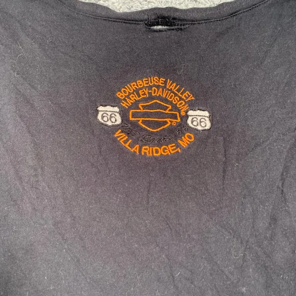 Harley-Davidson Black Tee with Orange Graphics villa ridge MO - Image 7
