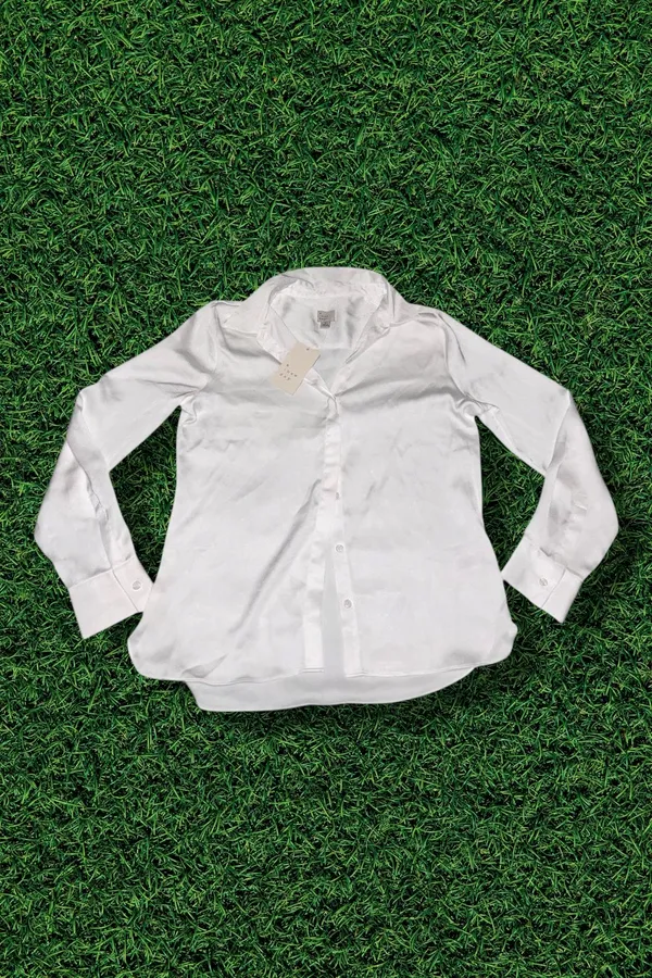 A New Day NWT White Button-Up Long Sleeve Shirt - Image 2