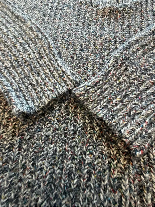 OFFLINE by Aerie Gray Confetti Marled Knit Quarter Zip Sweater XL - Image 3