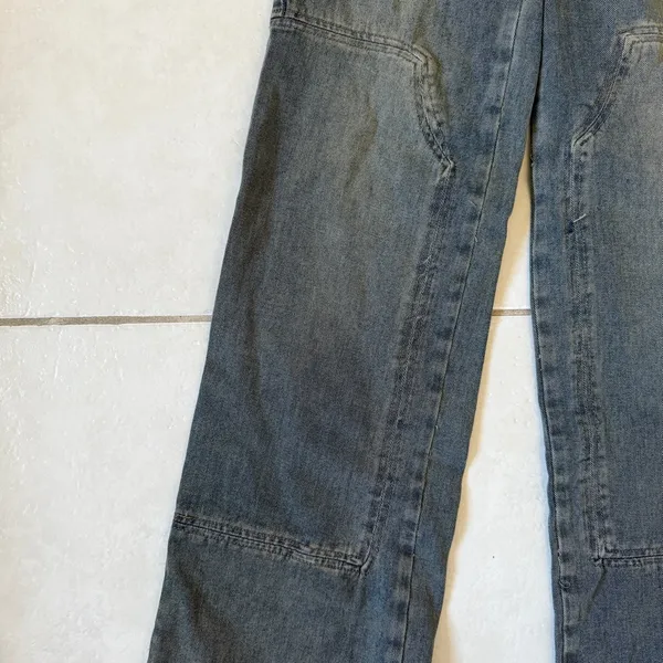 PACSUN Wide Leg High Rise Baggy Jeans Dark Wash size 23 00 - Image 2