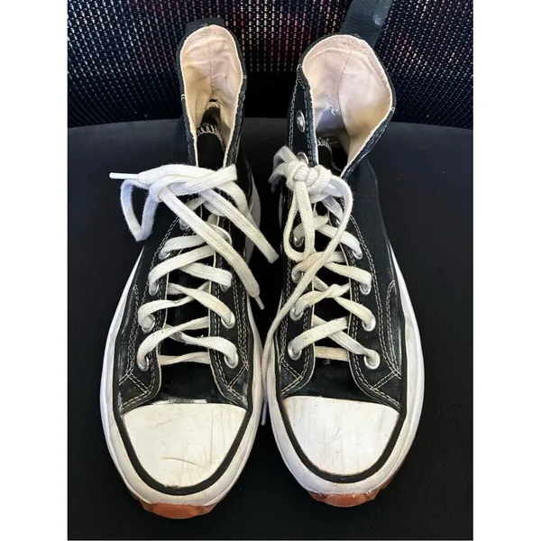 Converse Run Star Hike Shoes W6.5 M 5Black White Platform High Top Sneakers - Image 4