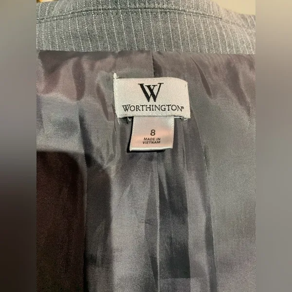 Worthington Gray Pinstripe Pant Suit - Image 8