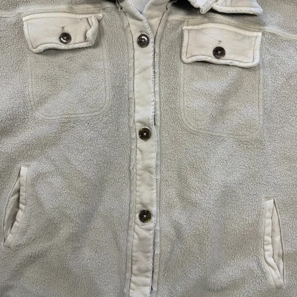Free People Incense Fleece Shacket Jacket Button Front Size S - Image 3