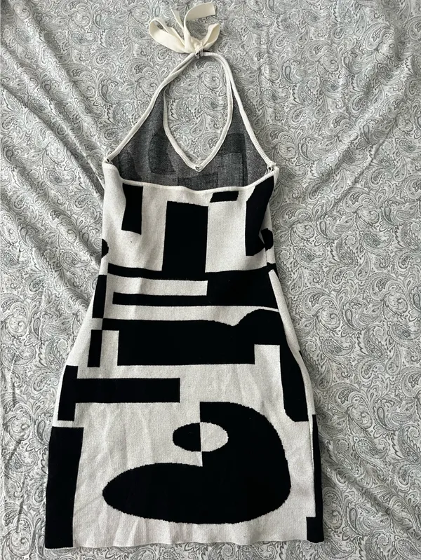 Black and white mini dress Size M - Image 2