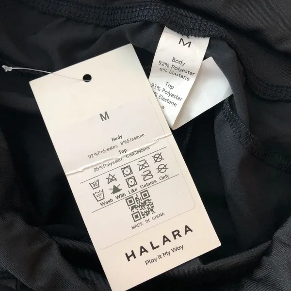 Halara High Waisted Contrast Side Panel Casual Joggers Black M - Image 9
