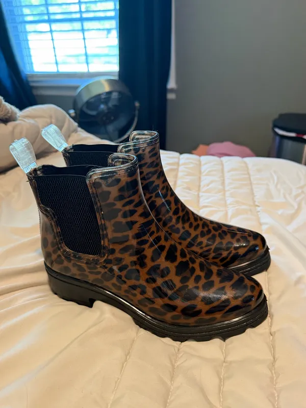 London fog rain boots cheetah print 8 - Image 2