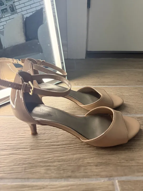 Worthington Tan Ankle-Strap Kitten Heels - Image 2