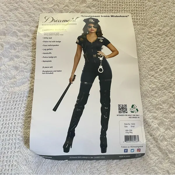 NEW Dreamgirl Sexy Cop Costume Size Small - Image 6