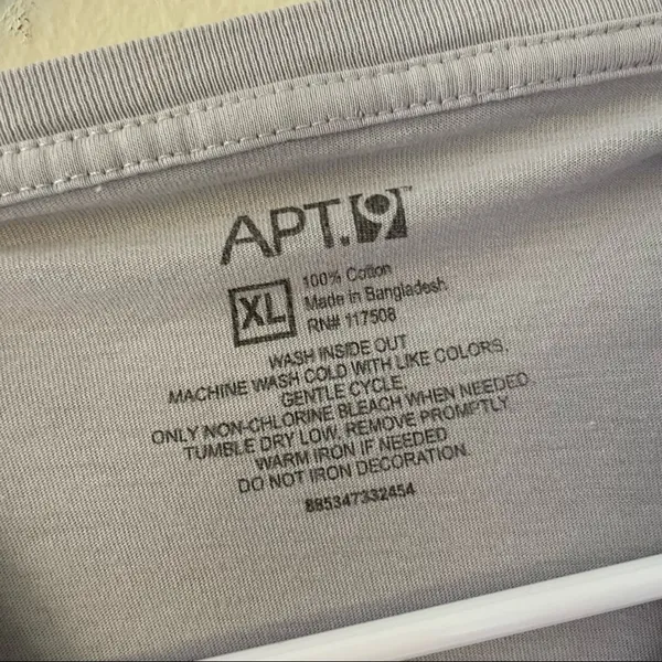 Apt.‎ 9 cotton short sleeved shirt summer top gears cars gray silver XL casual - Image 3
