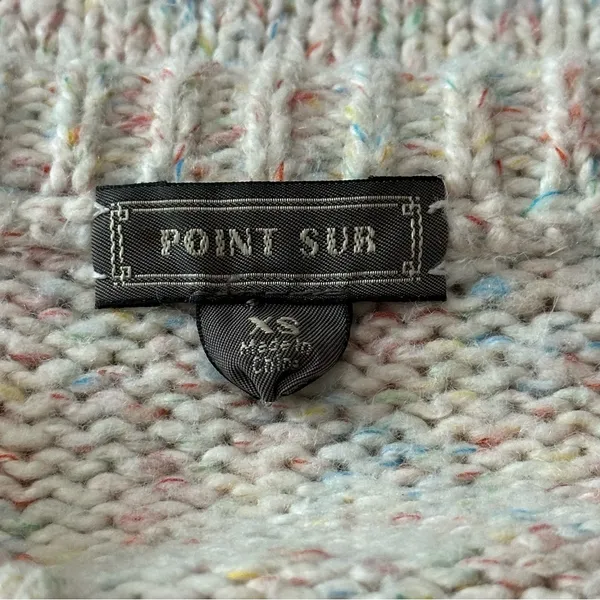 Point Sur Women’s Size XS Cream Multi Speckle Confetti Crewneck Sweater - Image 4
