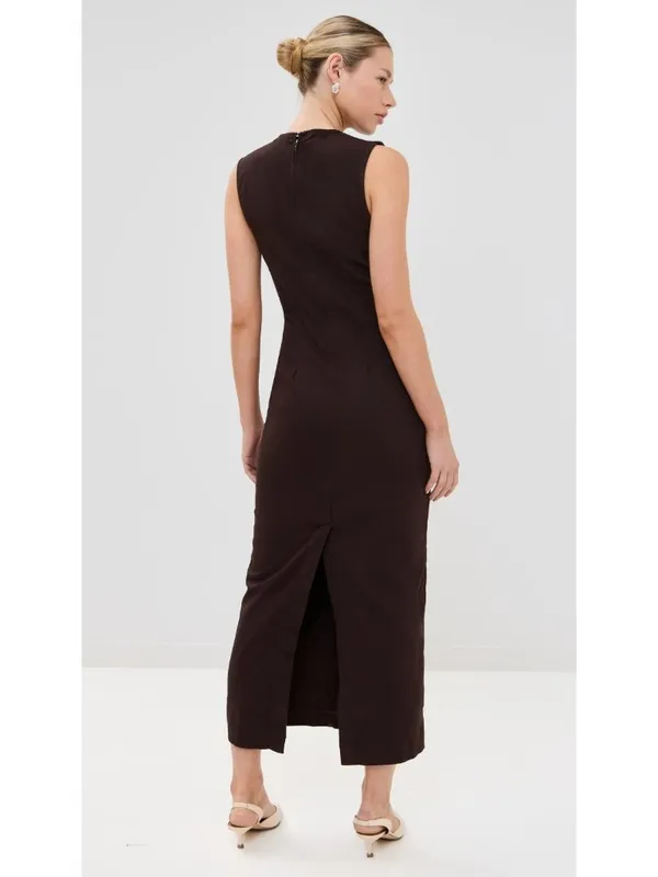 NWT Reformation Kendi Denim Midi in Washed Black Sleeveless Stretch Dress 10 - Image 13