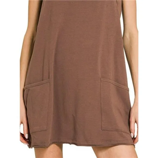 Zenana Cami Mini Dress with Built-in Romper Liner‎ - Image 2