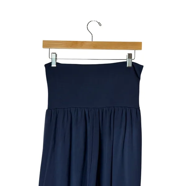 Quince French Terry Modal Wide Leg Pants Women Medium Navy Lounge Athleisure - Image 5