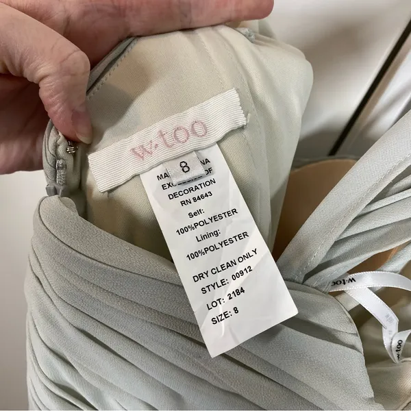 WTOO by Watters BHLDN Elegant Maxi Gown Dress Bridesmaid Formal‎ 00912 size 8 - Image 4