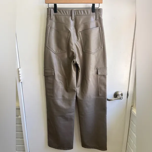 Abercrombie and Fitch Curve Love‎ Vegan Leather 90s Relaxed Pants 6 boho grunge - Image 5