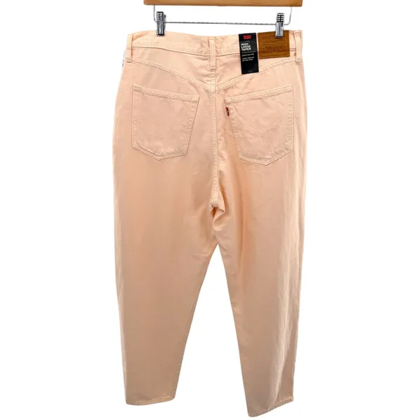 Levis Premium High Loose Taper Jeans Peach Apricot Free People Barrel Relaxed 31 - Image 4